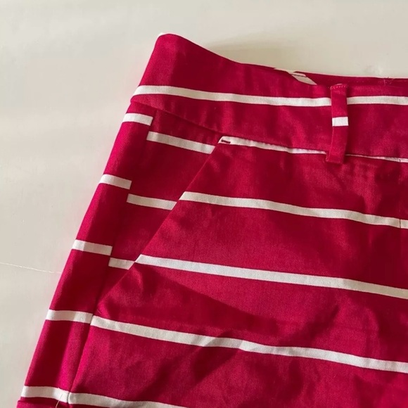 New York and Company Women’s Red and White Striped Short - Picture 2 of 8